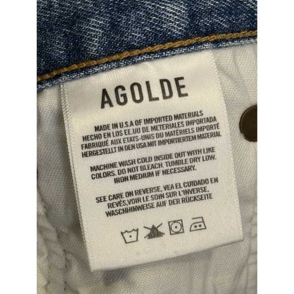 Agolde Curtis Jeans Women 32 Light Wash Straight Denim Classic - Picture 7 of 13